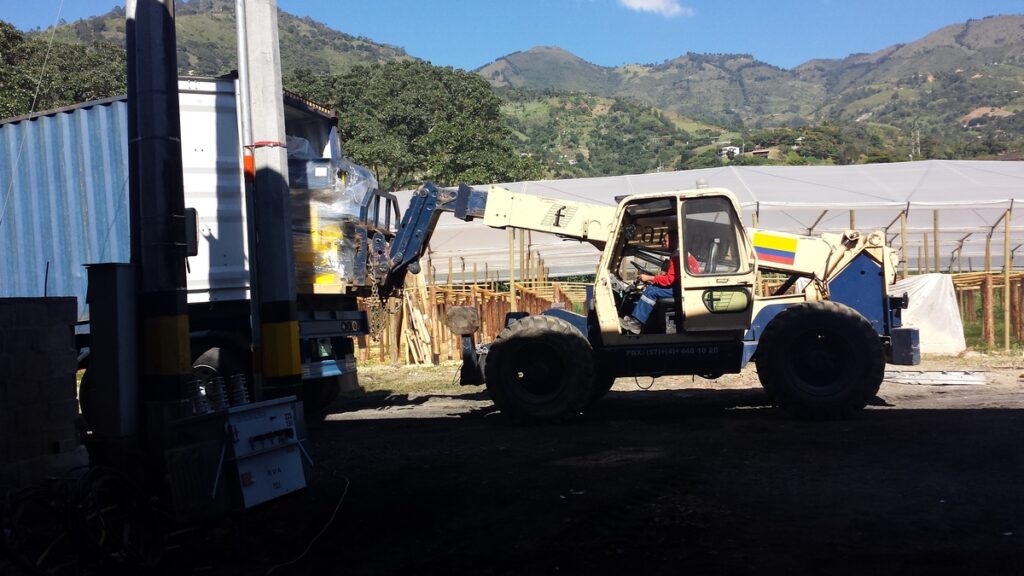 loading of finished products on a sawmill's yard