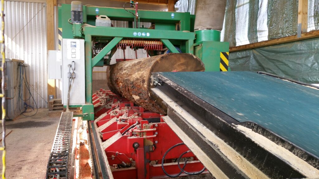 a band resaw in action